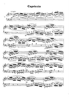 Capriccio in g-Moll, HWV 483: Für Klavier by Georg Friedrich Händel