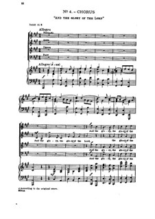 Nr.4 Denn die Herrlichkeit Gottes des Herrn: Klavierauszug mit Singstimmen by Georg Friedrich Händel