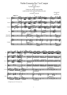 La stravaganza. Twelve Violin Concertos, Op.4: Violin Concerto No.7 in C Major – score, parts, RV 185 by Antonio Vivaldi