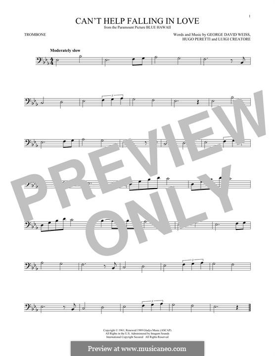 Instrumental version: For trombone by George David Weiss, Hugo Peretti, Luigi Creatore