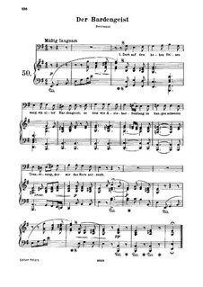 Der Bardengeist, WoO 142: Piano score with vocal part by Ludwig van Beethoven