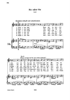 So oder So, WoO 148: Piano score with vocal part by Ludwig van Beethoven