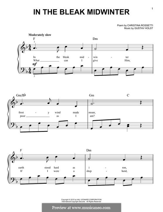 Piano version: Für einen Interpreten by Gustav Holst
