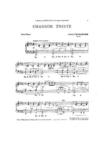 Chanson triste, Op.27: Chanson triste by Albert Chandelier