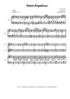 Panis angelicus: For soprano and tenor saxophone - piano accompaniment by César Franck