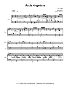 Panis angelicus: For violin and cello - piano accompaniment by César Franck