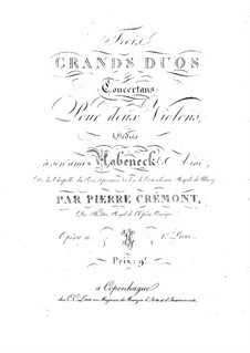 Drei Konzert-Duos für zwei Violinen, Op.10: Violinstimme I by Pierre Crémont