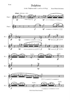 Delphine: For flute duo (canon a 2) by David W Solomons