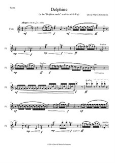 Delphine: For flute solo by David W Solomons