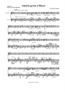 Four Yiddish Folk Songs: Amol iz geven a Mayse (There was once a tale), for cor anglais and guitar by folklore, David W Solomons