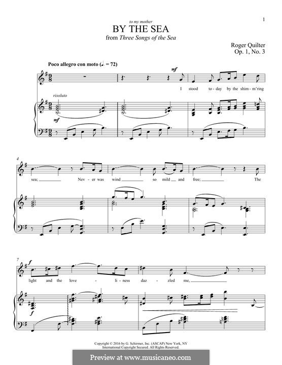 By the Sea: Für Stimme und Klavier by Roger Quilter