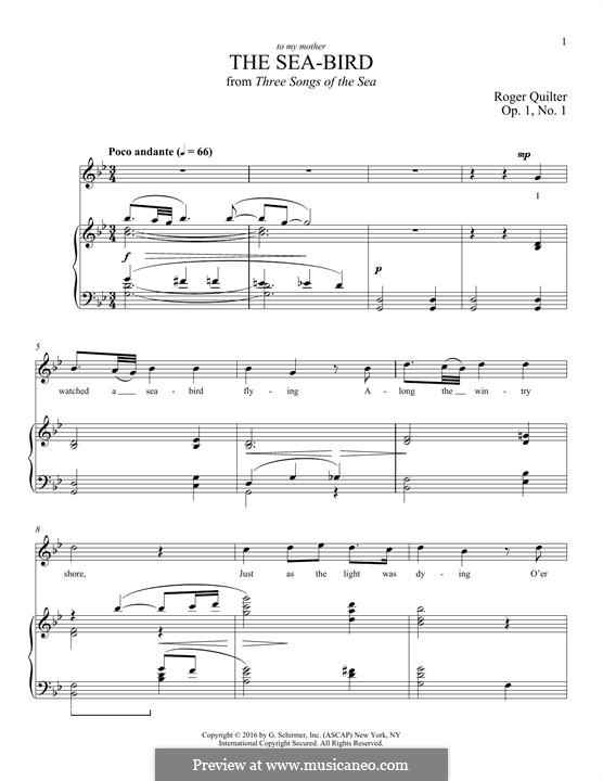 The Sea-Bird: Für Stimme und Klavier by Roger Quilter