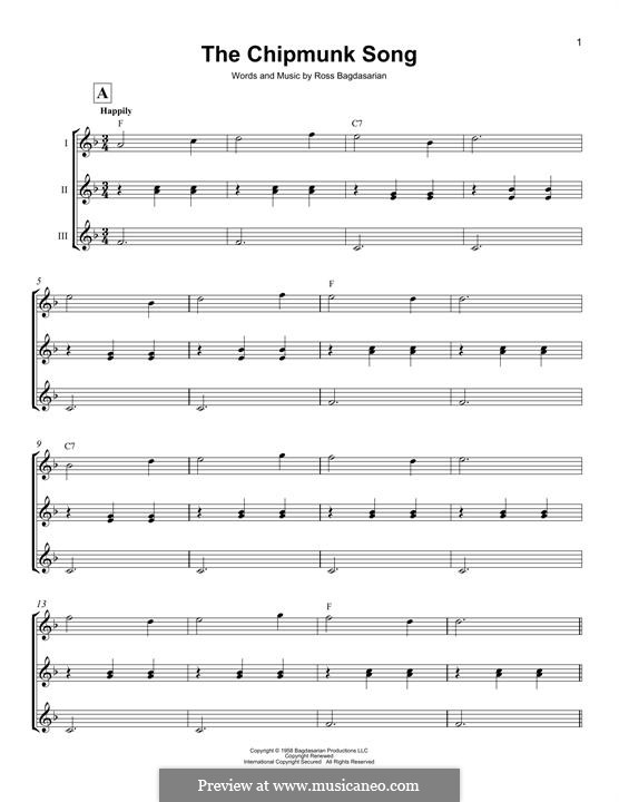 The Chipmunk Song (Alvin and the Chipmunks): Für Ukulele by Ross Bagdasarian