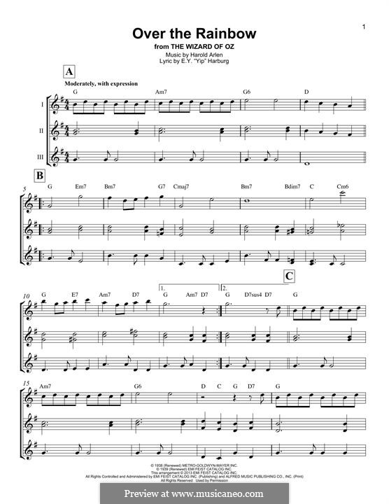 Instrumental version: For trio by Harold Arlen