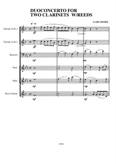 Duoconcerto for 2 Clarinets: Duoconcerto for 2 Clarinets by Gary Mosse