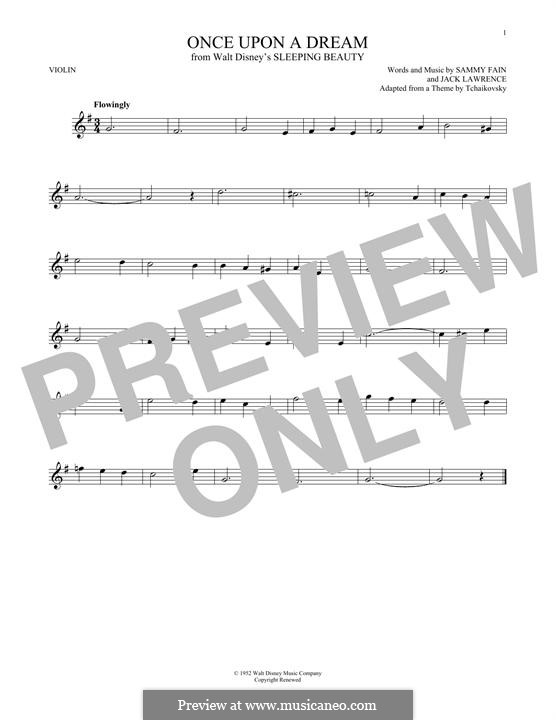 Once Upon A Dream (from Sleeping Beauty): Für Violine by Jack Lawrence, Sammy Fain