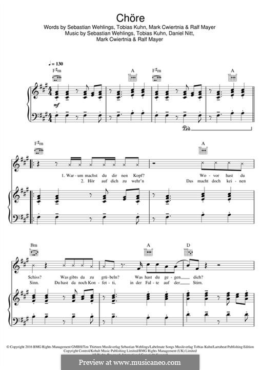 Chöre: Für Stimme und Klavier (oder Gitarre) by Mark Forster
