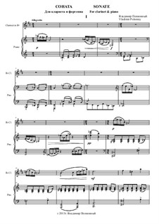 Sonate for clarinet & piano: Part 1 by Vladimir Polionny