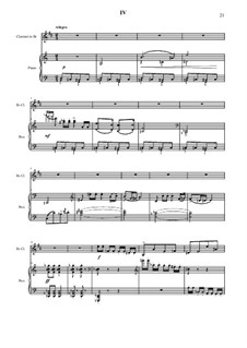 Sonate for clarinet & piano: Part 4 by Vladimir Polionny