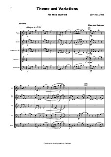 Theme and Variations, MME17: Thema und Variationen by Malcolm Dedman