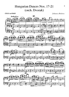 Nr.17-21: Für Orchester – Cello-, und Kontrabassstimmen by Johannes Brahms