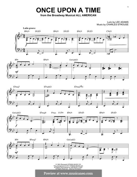 Once Upon a Time: Für Klavier by Charles Strouse