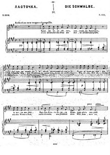 Dreizehn musikalische Bilder, Op.15: Nr.4 Die Schwalbe by César Cui