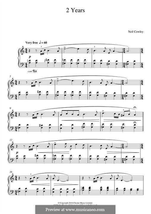 2 Years: Für Klavier by Neil Cowley