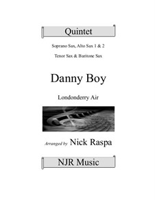 Ensemble version: For saxophone quintet - full score and set of parts by folklore