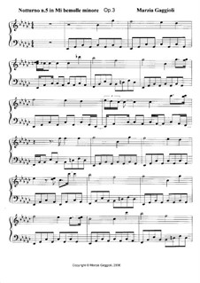 Notturnos, Op.3: Notturno No.5 in Mi Bemolle Minore by Marzia Gaggioli