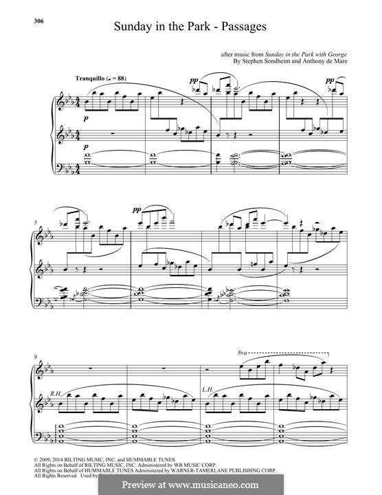 Sunday in the Park - Passages: Für Klavier by Stephen Sondheim