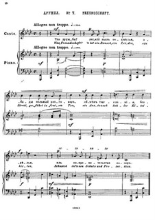 Fünfundzwanzig Gedichte von Puschkin, Op.57: Nr.7 Freundschaft by César Cui
