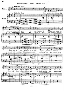 Fünfundzwanzig Gedichte von Puschkin, Op.57: Nr.21 Erinnerung by César Cui