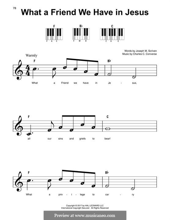 What a Friend We Have in Jesus (Printable): For any instrument by Charles Crozat Converse