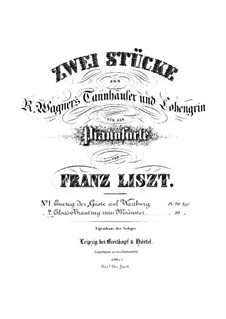 Transkription über 'Elsas Brautzug zum Münster' aus 'Lohengrin' von Wagner, S.445 No.2: Für Klavier by Franz Liszt