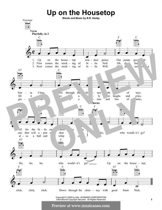 Up on the House Top: Für Ukulele by Benjamin Russel Hanby