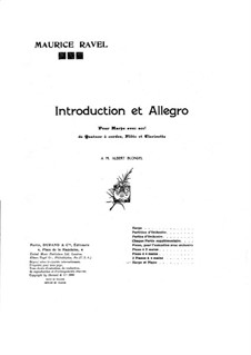 Introduktion und Allegro, M.46: Für zwei Klaviere, vierhändig by Maurice Ravel