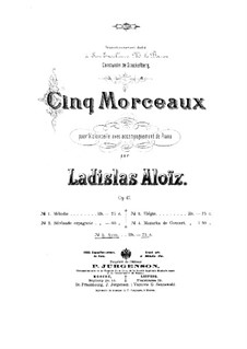 Fünf Stücke für Cello und Klavier, Op.47: Nr.5 Aveu  by Ladislas Aloïz