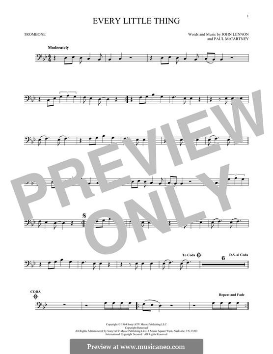 Every Little Thing (The Beatles): For trombone by John Lennon, Paul McCartney