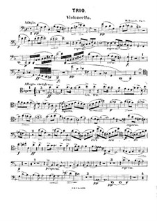 Klaviertrio No.1, Op.6: Cellostimme by Woldemar Bargiel