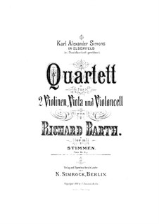 Streichquartett in g-Moll, Op.15: Cellostimme by Richard Barth