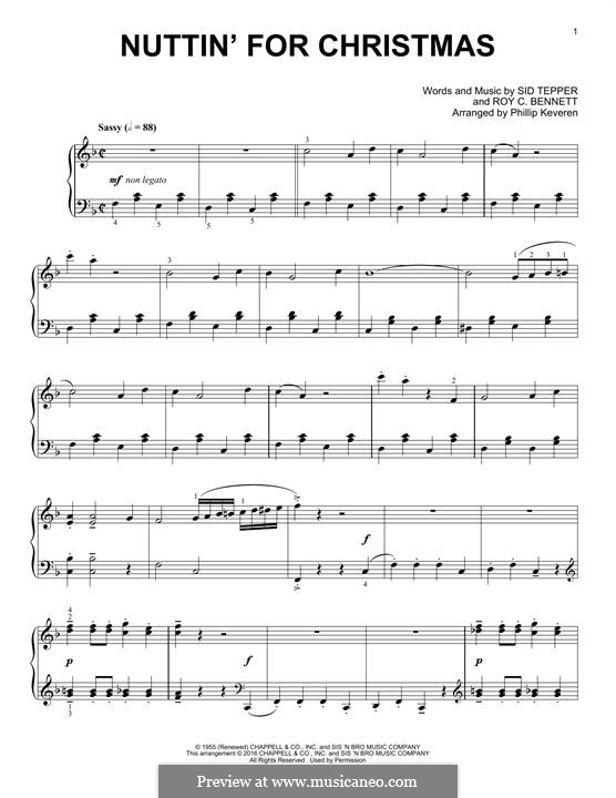 Nuttin' for Christmas: Für Klavier by Sid Tepper