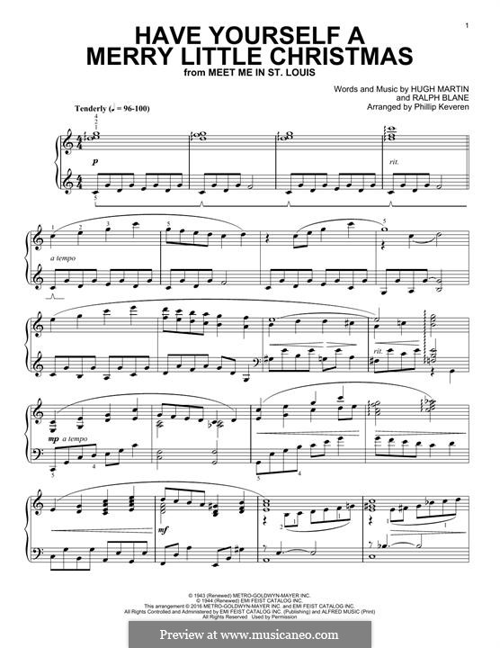Piano version: Für einen Interpreten by Hugh Martin, Ralph Blane