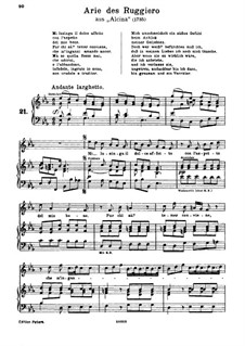 Alcina, HWV 34: Mi lusinga il dolce affetto. Aria for soprano by Georg Friedrich Händel