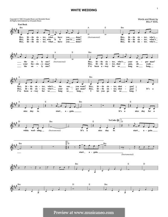White Wedding: Melodische Linie by Billy Idol