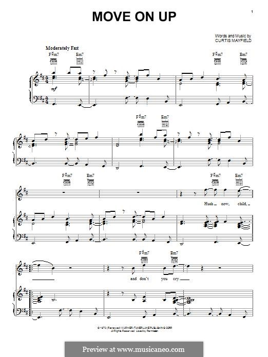 Move on up: Für Stimme und Klavier (oder Gitarre) by Curtis Mayfield
