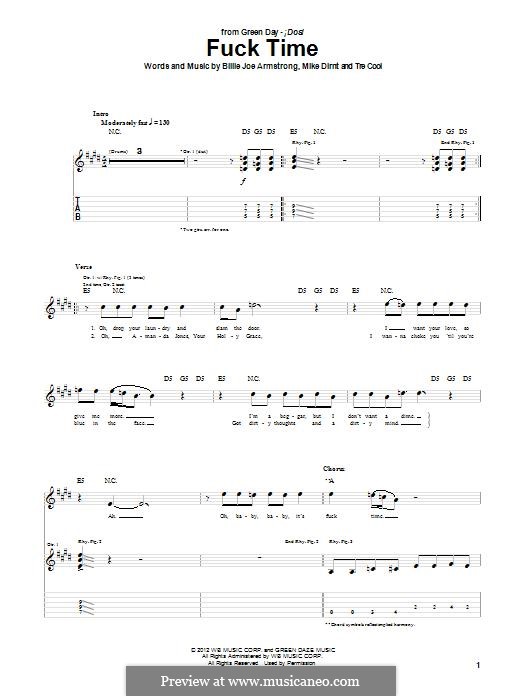 F*** Time (Green Day): Für Gitarre mit Tabulatur by Billie Joe Armstrong, Tré Cool, Mike Dirnt