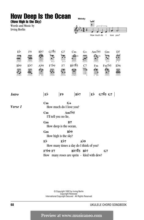 How Deep is the Ocean (How High is the Sky): Für Ukulele by Irving Berlin