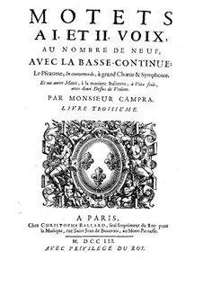 Motetten: Buch III by André Campra