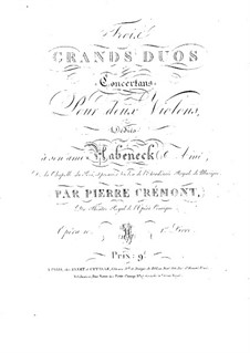 Drei Konzert-Duos für zwei Violinen, Op.10: Violinstimme II by Pierre Crémont